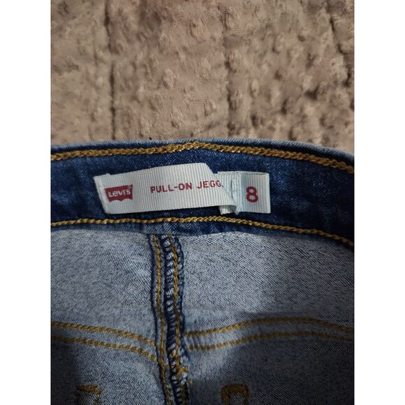 Levi’s Pull-On Jeggings – Girls Size 8 – Stretch Denim Skinny Jeans - Picture 3 of 3